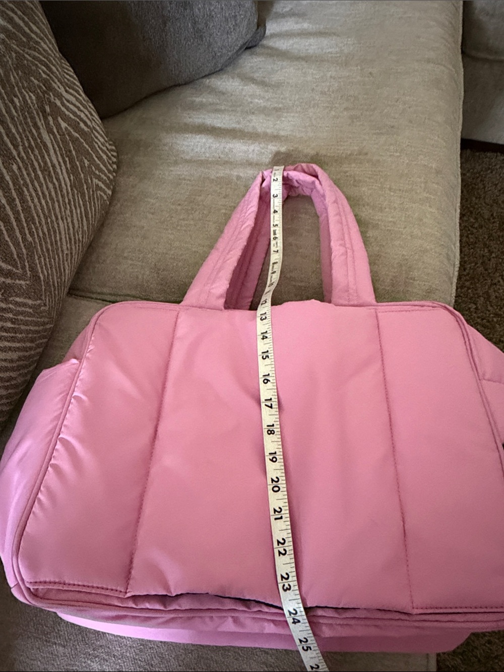 CalPak Pink Quilted Carryall Bag – Women's Travel Tote - Picture 12 of 14